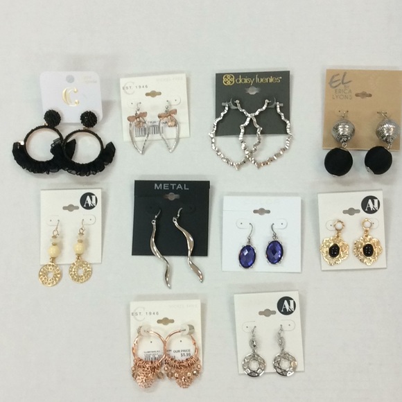 Various Brands Jewelry - Lot of 10 Pairs of NWT Earrings, Multiple Brands